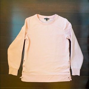 Banana republic baby pink sweatshirt-lace up sides